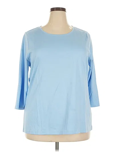 Pre-owned L.l.bean 3/4 Sleeve T-shirt In Blue