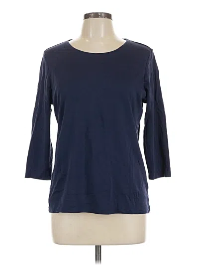 Pre-owned L.l.bean 3/4 Sleeve T-shirt In Blue
