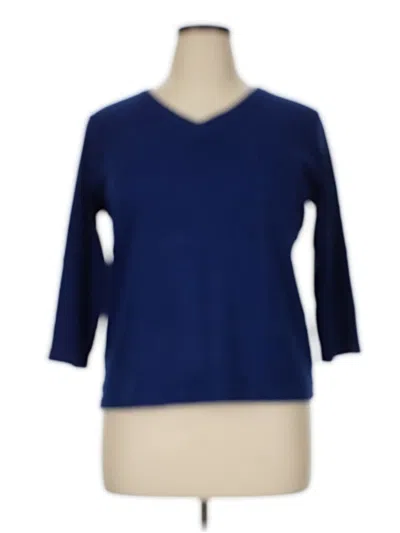 Pre-owned L.l.bean 3/4 Sleeve T-shirt In Blue