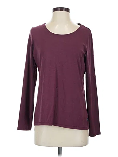 Pre-owned L.l.bean 3/4 Sleeve T-shirt In Burgundy