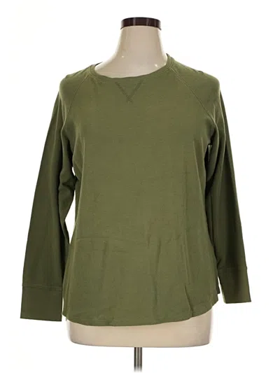 Pre-owned L.l.bean 3/4 Sleeve T-shirt In Green
