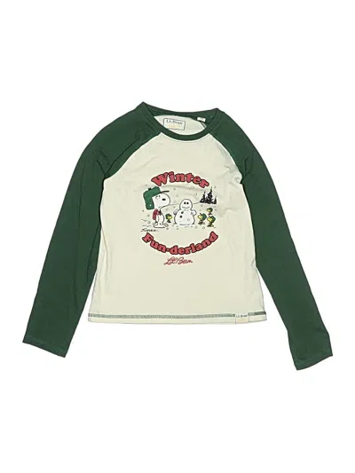 Pre-owned L.l.bean Kids' 3/4 Sleeve T-shirt In Green