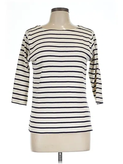 Pre-owned L.l.bean 3/4 Sleeve T-shirt In Ivory