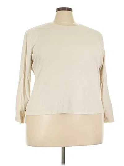 Pre-owned L.l.bean 3/4 Sleeve T-shirt In Ivory