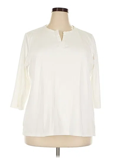 Pre-owned L.l.bean 3/4 Sleeve T-shirt In Ivory