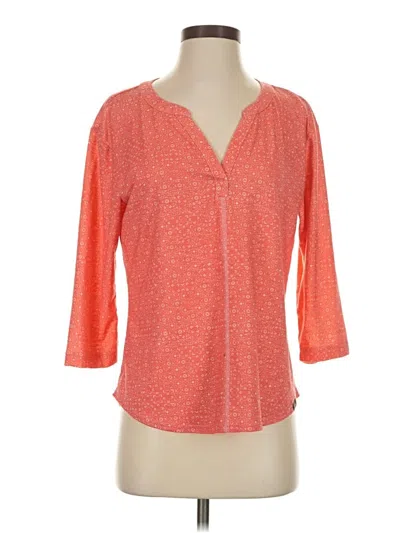 Pre-owned L.l.bean 3/4 Sleeve T-shirt In Orange