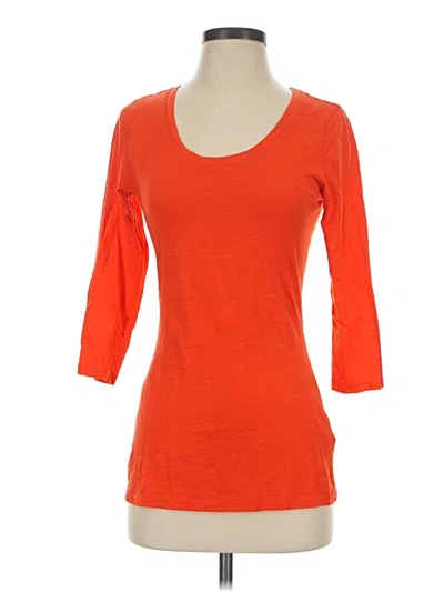 Pre-owned L.l.bean 3/4 Sleeve T-shirt In Orange