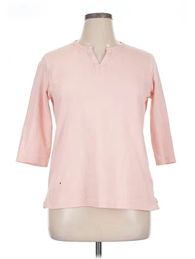 Pre-owned L.l.bean 3/4 Sleeve T-shirt In Pink