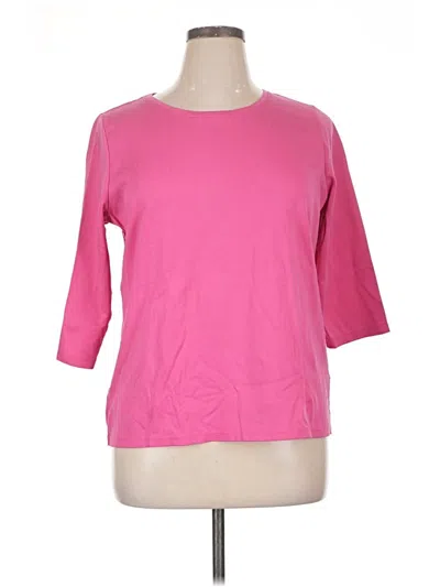 Pre-owned L.l.bean 3/4 Sleeve T-shirt In Pink