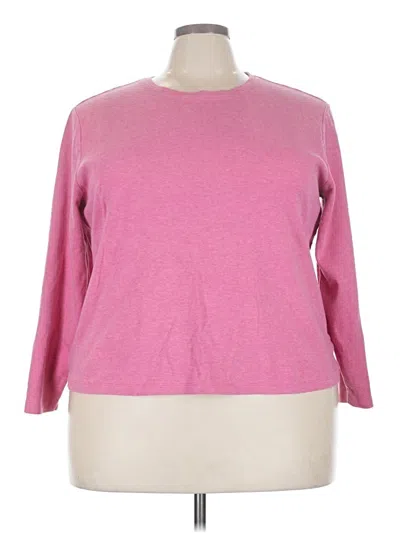 Pre-owned L.l.bean 3/4 Sleeve T-shirt In Pink
