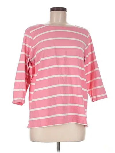 Pre-owned L.l.bean 3/4 Sleeve T-shirt In Pink