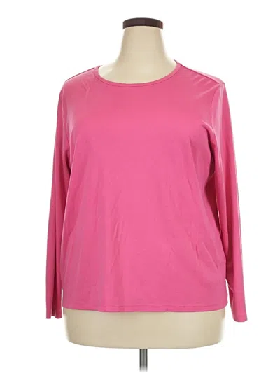 Pre-owned L.l.bean 3/4 Sleeve T-shirt In Pink