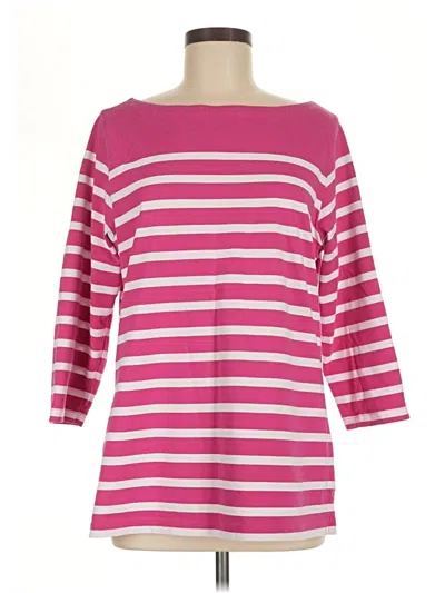 Pre-owned L.l.bean 3/4 Sleeve T-shirt In Pink
