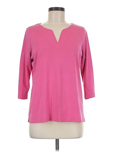 Pre-owned L.l.bean 3/4 Sleeve T-shirt In Pink