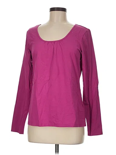 Pre-owned L.l.bean 3/4 Sleeve T-shirt In Purple