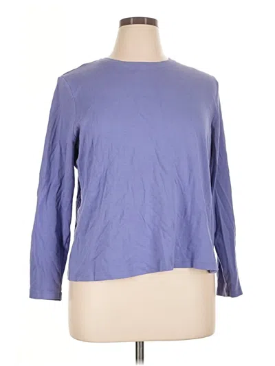 Pre-owned L.l.bean 3/4 Sleeve T-shirt In Purple