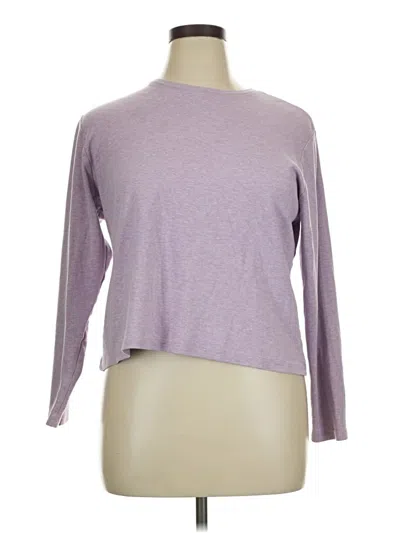Pre-owned L.l.bean 3/4 Sleeve T-shirt In Purple