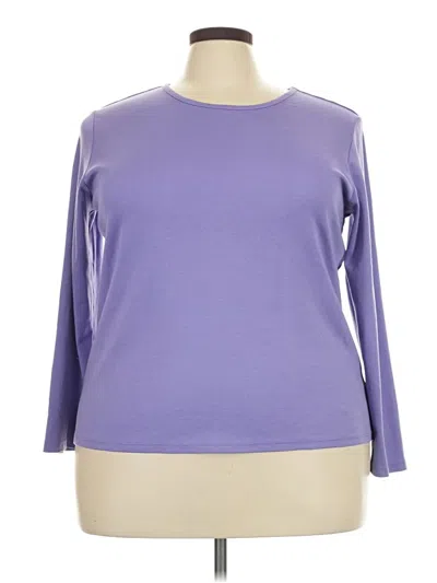 Pre-owned L.l.bean 3/4 Sleeve T-shirt In Purple