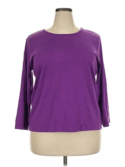 Pre-owned L.l.bean 3/4 Sleeve T-shirt In Purple