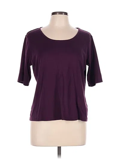 Pre-owned L.l.bean 3/4 Sleeve T-shirt In Purple