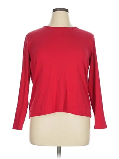 Pre-owned L.l.bean 3/4 Sleeve T-shirt In Red