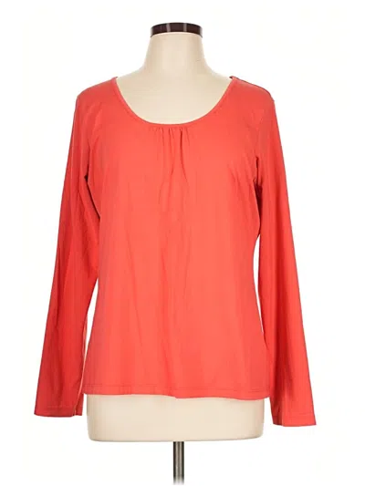 Pre-owned L.l.bean 3/4 Sleeve T-shirt In Red