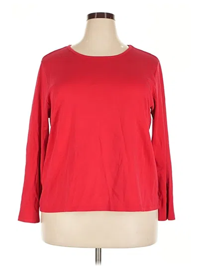 Pre-owned L.l.bean 3/4 Sleeve T-shirt In Red