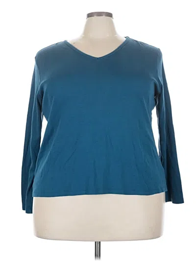 Pre-owned L.l.bean 3/4 Sleeve T-shirt In Teal