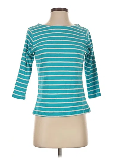 Pre-owned L.l.bean 3/4 Sleeve T-shirt In Teal