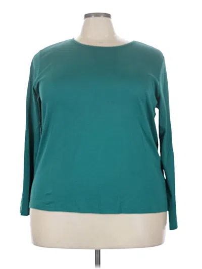 Pre-owned L.l.bean 3/4 Sleeve T-shirt In Teal