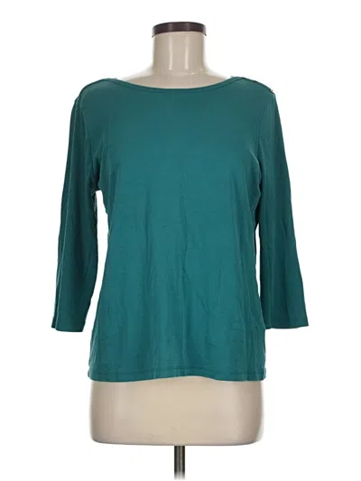 Pre-owned L.l.bean 3/4 Sleeve T-shirt In Teal