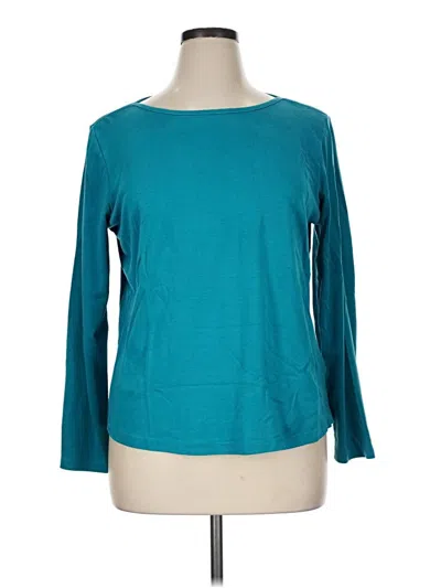 Pre-owned L.l.bean 3/4 Sleeve T-shirt In Teal
