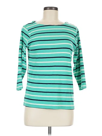 Pre-owned L.l.bean 3/4 Sleeve T-shirt In Teal