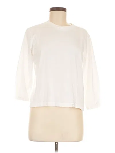 Pre-owned L.l.bean 3/4 Sleeve T-shirt In White