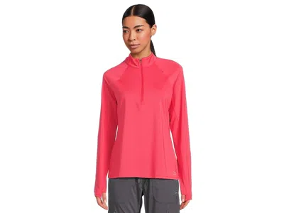 L.l.bean Access Trail Quarter Zip Pullover In Pink