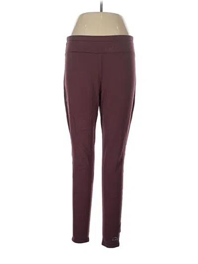 Pre-owned L.l.bean Active Pants In Burgundy