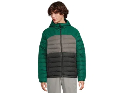 L.l.bean Bean's Down Hooded Jacket Color-block In Brown