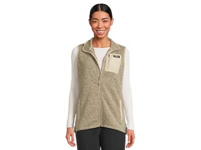 L.l.bean Bean's Sweater Fleece Long Vest In Brown