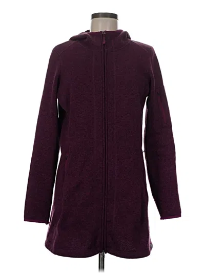 Pre-owned L.l.bean Cardigan Sweater In Burgundy