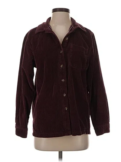 Pre-owned L.l.bean Cardigan Sweater In Burgundy