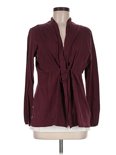 Pre-owned L.l.bean Cardigan Sweater In Burgundy