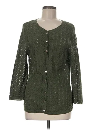 Pre-owned L.l.bean Cardigan Sweater In Green
