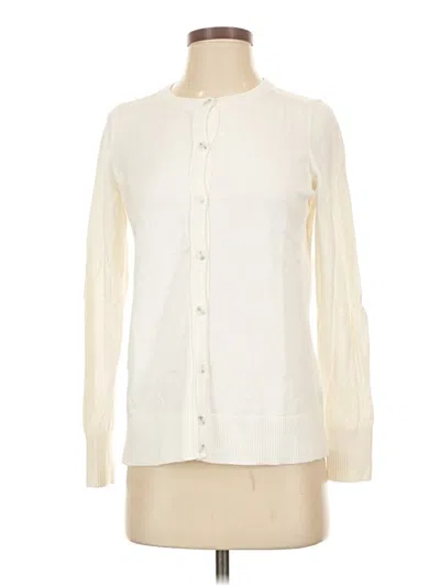 Pre-owned L.l.bean Cardigan Sweater In Ivory