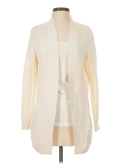 Pre-owned L.l.bean Cardigan Sweater In Ivory