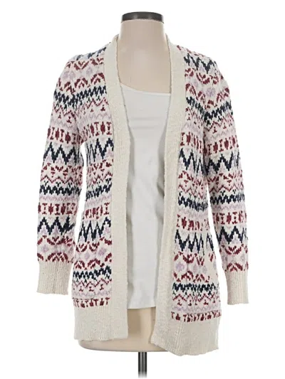 Pre-owned L.l.bean Cardigan Sweater In Ivory