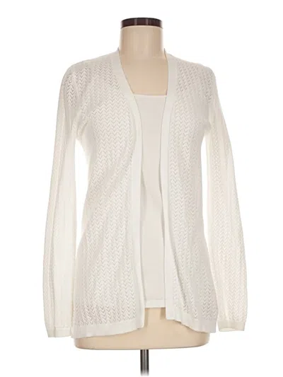 Pre-owned L.l.bean Cardigan Sweater In Ivory
