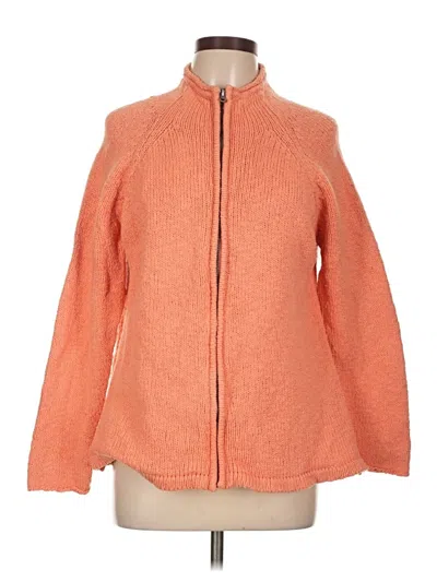 Pre-owned L.l.bean Cardigan Sweater In Orange