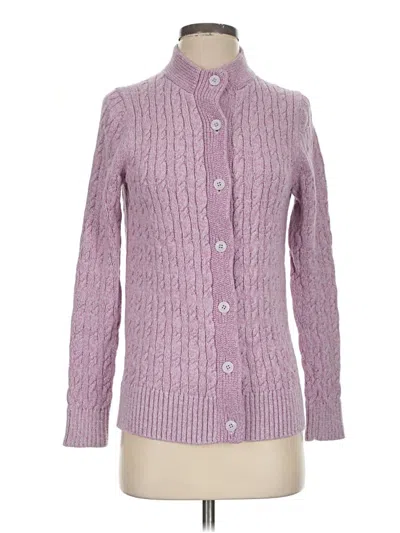 Pre-owned L.l.bean Cardigan Sweater In Purple