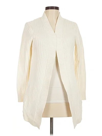 Pre-owned L.l.bean Cardigan Sweater In White