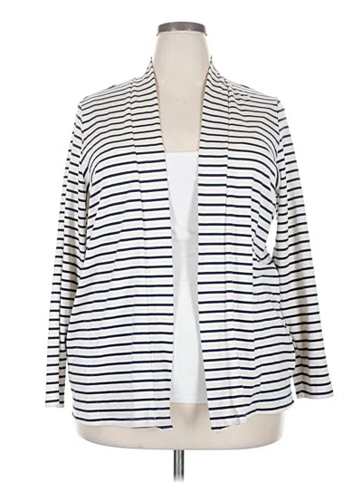 Pre-owned L.l.bean Cardigan Sweater In White